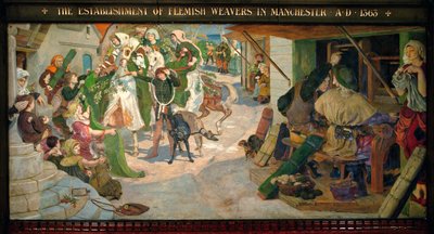 De Vestiging van de Vlaamse Wevers in Manchester in 1363 door Ford Madox Brown