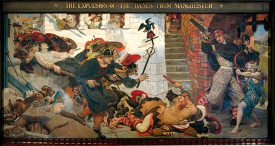 De verdrijving van de Denen uit Manchester door Ford Madox Brown
