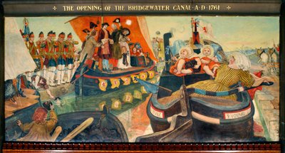 De opening van het Bridgewater-kanaal AD 1761 door Ford Madox Brown