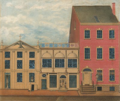 De winkel en het magazijn van Duncan Phyfe, 168-172 Fulton Street, New York City door Formerly attributed to John Rubens Smith
