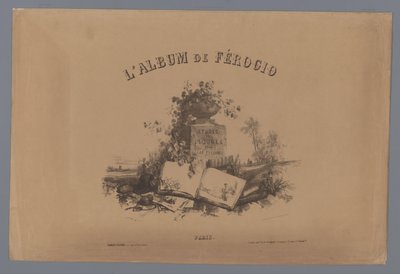 Omslag voor: Studies van figuren in een landschap door Fortuné Ferogio