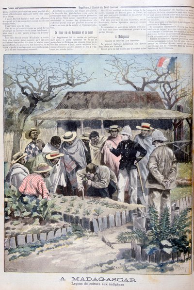 Landbouwles voor de inheemse bevolking van Madagaskar, 1897 door Fortuné Méaulle