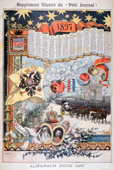 Kalender voor 1897 door Fortuné Méaulle