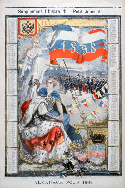 Kalender voor 1898 door Fortuné Méaulle