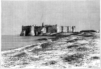 Jerba Eiland, Kasteel bij Humt Suk, Tunesië, ca. 1890 door Fortuné Méaulle