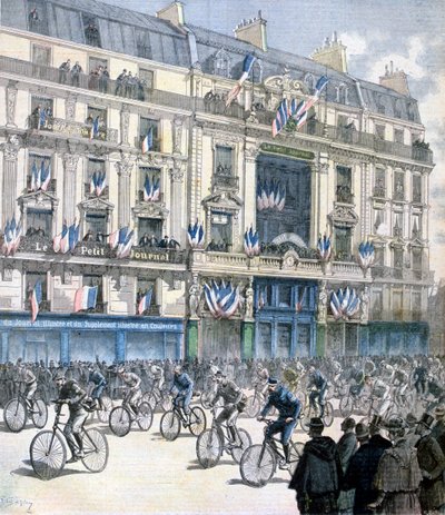 Start van de Parijs-Brest-Parijs wielerwedstrijd, 1891 door Fortuné Méaulle