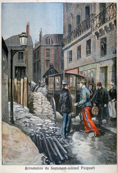 De arrestatie van luitenant-kolonel Picquart, 1898 door Fortuné Méaulle