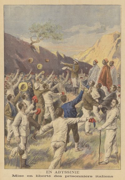 Bevrijding van Italiaanse gevangenen in Ethiopië door Fortune Louis Meaulle