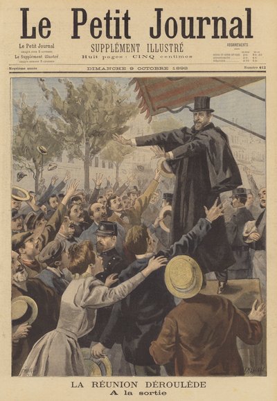 Franse nationalistische politicus Paul Deroulede houdt een toespraak door Fortune Louis Meaulle
