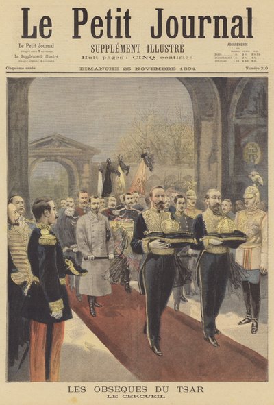 Begrafenis van tsaar Alexander III van Rusland door Fortune Louis Meaulle