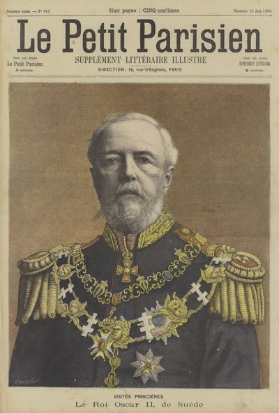 Oscar II, koning van Zweden door Fortune Louis Meaulle