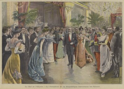 President Loubet van Frankrijk op een bal in het Elysee-paleis, Parijs door Fortune Louis Meaulle