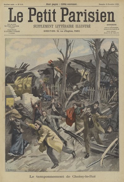 Treinongeluk bij Choisy-le-Roi, Parijs door Fortune Louis Meaulle