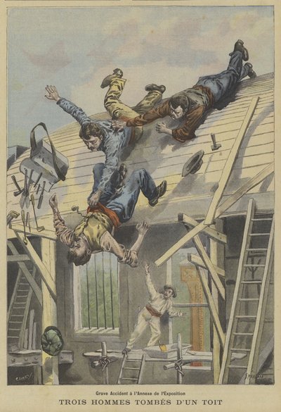 Ernstig ongeluk op de locatie van de Wereldtentoonstelling 1900, Parijs door Fortune Louis Meaulle