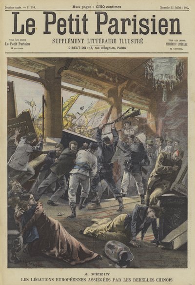 De Bokseropstand: belegering van de buitenlandse legaties in Beijing door Fortune Louis Meaulle