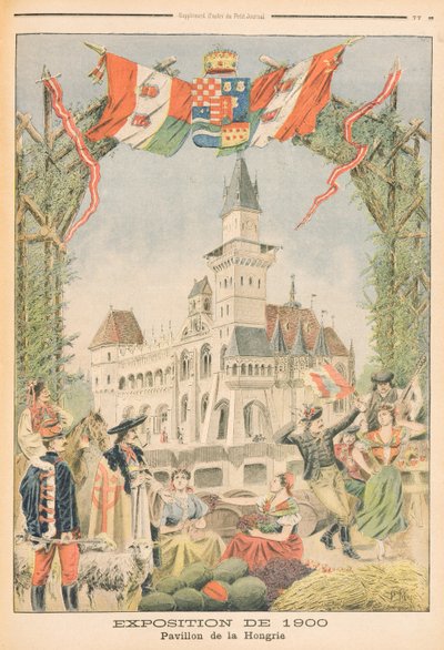Het Hongaarse paviljoen op de Wereldtentoonstelling van 1900, Parijs, illustratie uit 