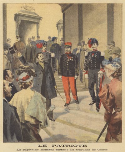 De patriot. Kapitein Romani verlaat zijn proces in Genua door Fortune Louis Meaulle