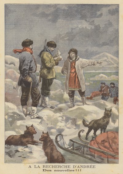 De zoektocht naar de vermiste ballonexpeditie van Salomon Andree in het Noordpoolgebied door Fortune Louis Meaulle
