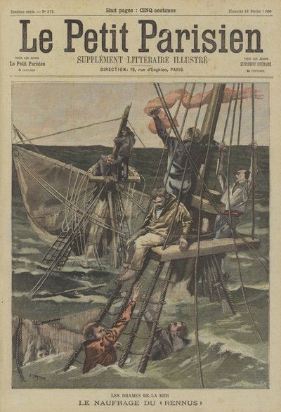 Het wrak van de Rennus door Fortune Louis Meaulle