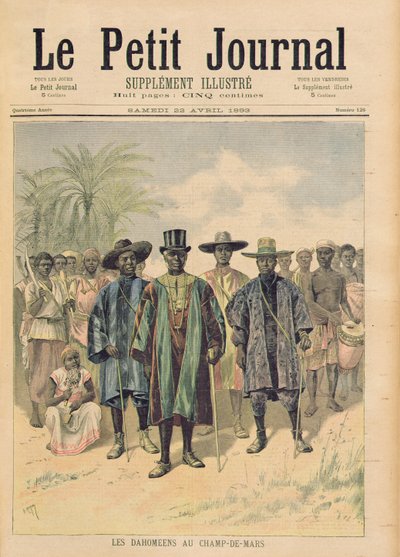 Dahomeërs op de Champs de Mars, illustratie uit 
