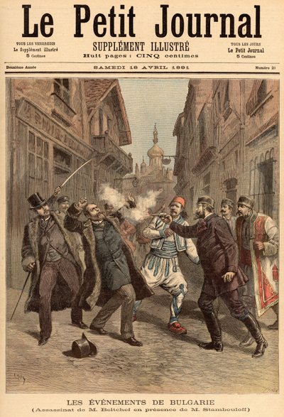 Gebeurtenissen in Bulgarije: De moord op de heer Beltchef in aanwezigheid van Stefan Stambolov (1854-95) uit 