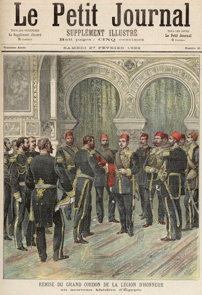 Terugkeer van het Grootlint van het Legioen van Eer naar de Nieuwe Khedive van Egypte, uit 