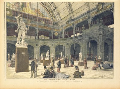 Het nieuwe beeldhouwwerkpaviljoen in het Palais de l