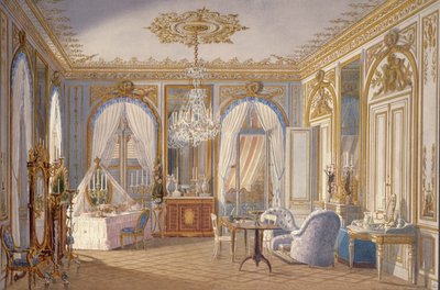Kleedkamer van keizerin Eugenie in Saint-Cloud, 1860 door Fortune de Fournier