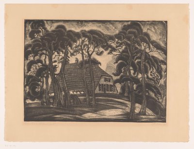Huis tussen bomen door Fré Cohen