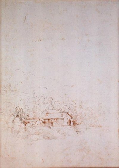 Een Boerderij tussen Bomen (verso) door Fra Bartolomeo
