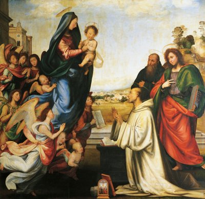 Verschijning van de Maagd aan Sint Bernardus door Fra (1472 1517) Bartolomeo
