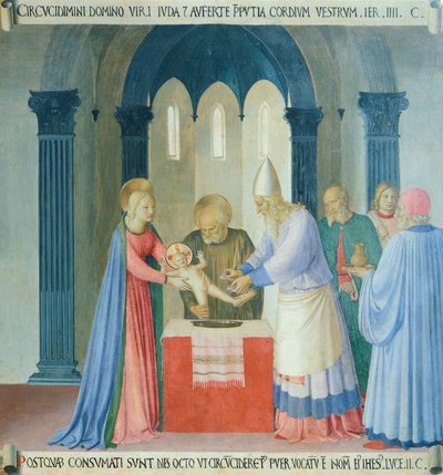 Inzetstuk met de Besnijdenis van Jezus door Fra (c.1387 1455) Angelico