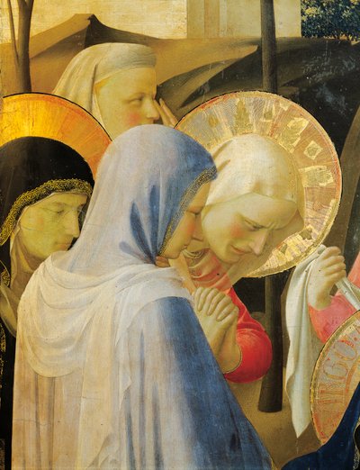 Kruisafneming of Altaarstuk van de Heilige Drie-eenheid, circa 1432, door Giovanni da Fiesole bekend als Fra Angelico (1400-circa 1455), tempera op hout door Fra (c.1387 1455) Angelico