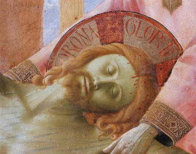 Kruisafneming, of altaarstuk van de Heilige Drie-eenheid door Fra  Angelico