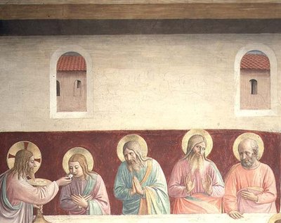 Detail van Het Laatste Avondmaal door Fra  Angelico