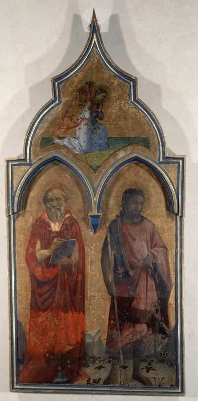 Deur van het tabernakel van de Heilige Drie-eenheid (Santa Trinita) door Fra  Angelico