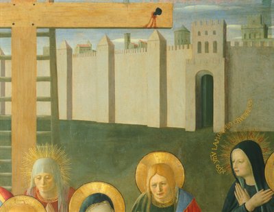 Inzet met rouw van Christus, paneel van de Armadio degli Argenti (Zilveren Kist) met het leven van Jezus door Fra (c.1387 1455) Angelico