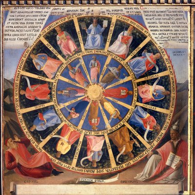 Leven van Christus: het visioen van Ezechiël door Fra  Angelico