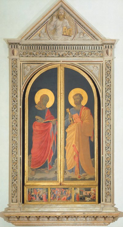 Liniers altaarstuk: Sint Petrus en Sint Marcus door Fra  Angelico
