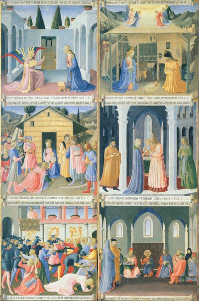 Scènes uit de kindertijd van Jezus (detail) door Fra (c.1387 1455) Angelico