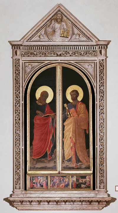 Sint Marcus (links) en Sint Petrus door Fra  Angelico