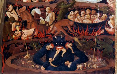 Het Laatste Oordeel: detail van de Onderwereld door Fra  Angelico