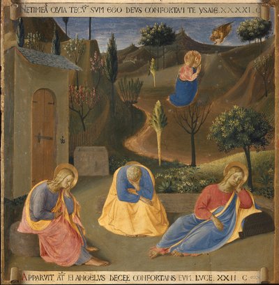 De doodsangst in de tuin van Gethsemane door Fra  Angelico