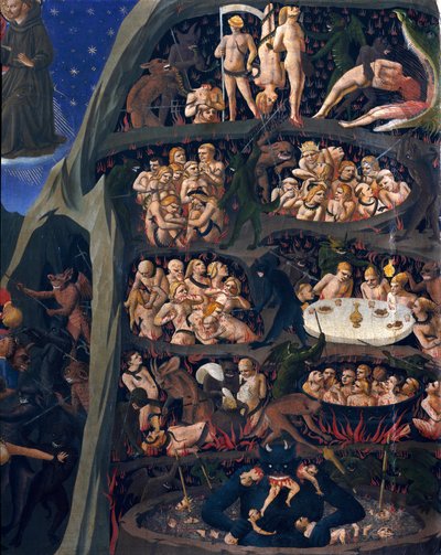 Het laatste oordeel: hel door Fra  Angelico