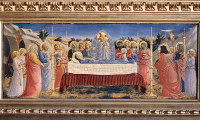 De begrafenis van de Maagd door Fra  Angelico