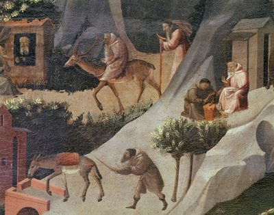 Het werk van de monniken (detail) door Fra (c.1387 1455) Angelico