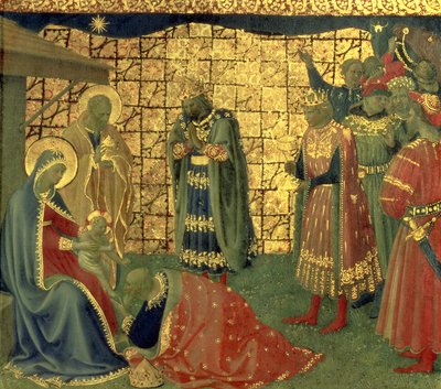 Aanbidding der Wijzen (detail) door Fra Angelico