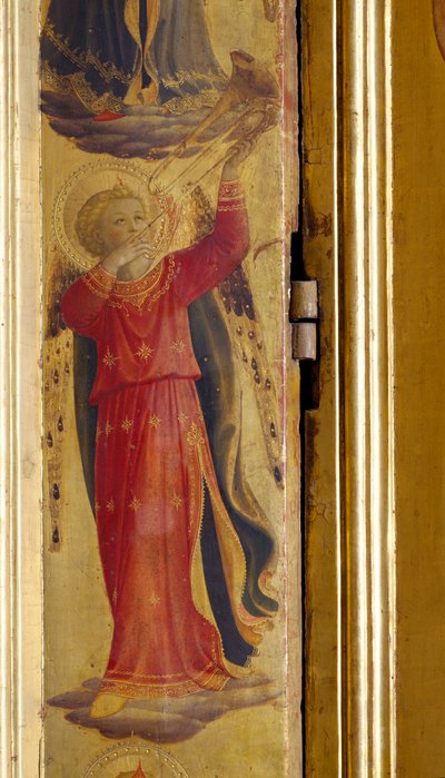 Engel die een Trompet Speelt, detail van het Linaiuoli Drieluik, 1433 door Fra Angelico