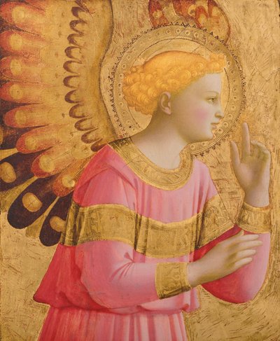 Annunciërende engel, 1450-55 door Fra Angelico
