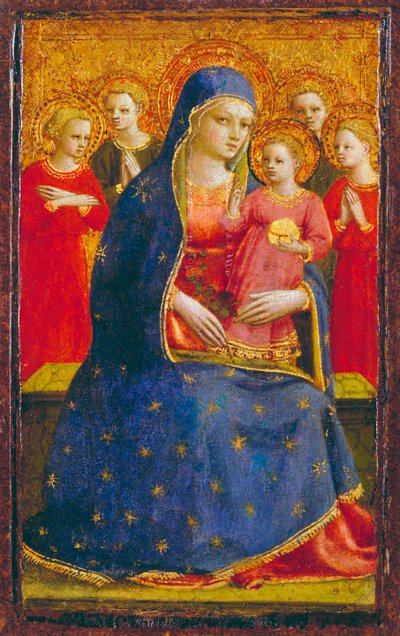 Madonna en Kind met Engelen, c.1425 door Fra Angelico